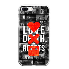 Чехол для iPhone 7Plus/8 Plus матовый с принтом LOVE DEATH ROBOTS (LDR) в Екатеринбурге, Силикон | Область печати: задняя сторона чехла, без боковых панелей | death | fantastic | future | ldr | love | love death and robots | love death robots | netflix | robots | sci fi | будущее | лдр | любовь | нетфликс | роботы | фантастика