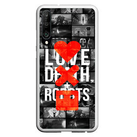 Чехол для Honor P30 с принтом LOVE DEATH ROBOTS (LDR) в Екатеринбурге, Силикон | Область печати: задняя сторона чехла, без боковых панелей | Тематика изображения на принте: death | fantastic | future | ldr | love | love death and robots | love death robots | netflix | robots | sci fi | будущее | лдр | любовь | нетфликс | роботы | фантастика