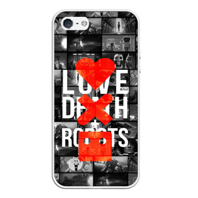 Чехол для iPhone 5/5S матовый с принтом LOVE DEATH ROBOTS (LDR) в Екатеринбурге, Силикон | Область печати: задняя сторона чехла, без боковых панелей | death | fantastic | future | ldr | love | love death and robots | love death robots | netflix | robots | sci fi | будущее | лдр | любовь | нетфликс | роботы | фантастика