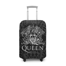 Чехол для чемодана 3D с принтом QUEEN в Екатеринбурге, 86% полиэфир, 14% спандекс | двустороннее нанесение принта, прорези для ручек и колес | queen | rock | we will rock you | брайан мэи | группа queen | группа квин | джон дикон | квин | королева | король | роджер тейлор | рок | фредди меркьюри