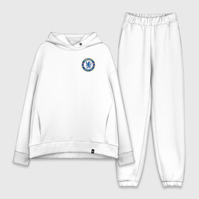 Женский костюм хлопок Oversize с принтом ЧЕЛСИ в Екатеринбурге,  |  | chelsea | fc | football | football club | sport | спорт | спортивные | униформа | фирменные цвета | фк | футбол | футбольный клуб | челси