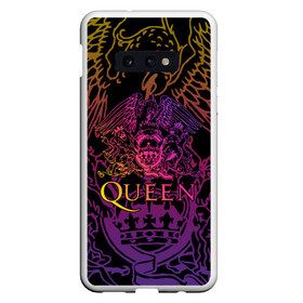 Чехол для Samsung S10E с принтом QUEEN в Екатеринбурге, Силикон | Область печати: задняя сторона чехла, без боковых панелей | queen | rock | we will rock you | брайан мэи | группа queen | группа квин | джон дикон | квин | королева | король | роджер тейлор | рок | фредди меркьюри