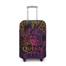 Чехол для чемодана 3D с принтом QUEEN в Екатеринбурге, 86% полиэфир, 14% спандекс | двустороннее нанесение принта, прорези для ручек и колес | queen | rock | we will rock you | брайан мэи | группа queen | группа квин | джон дикон | квин | королева | король | роджер тейлор | рок | фредди меркьюри