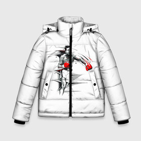 Зимняя куртка для мальчиков 3D с принтом Мухаммед Али в Екатеринбурге, ткань верха — 100% полиэстер; подклад — 100% полиэстер, утеплитель — 100% полиэстер | длина ниже бедра, удлиненная спинка, воротник стойка и отстегивающийся капюшон. Есть боковые карманы с листочкой на кнопках, утяжки по низу изделия и внутренний карман на молнии. 

Предусмотрены светоотражающий принт на спинке, радужный светоотражающий элемент на пуллере молнии и на резинке для утяжки | art | box | fighter | muhammad ali | punch | rocky | sport | арт | боец | бокс | канаты | кассиус клей | мохаммед али | мухаммед али | парню | перчатки | прикольная | ринг | рокки | спорт | удар | человек | чемпион