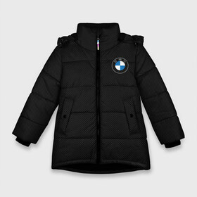 Зимняя куртка для девочек 3D с принтом BMW 2020 Carbon Fiber в Екатеринбурге, ткань верха — 100% полиэстер; подклад — 100% полиэстер, утеплитель — 100% полиэстер. | длина ниже бедра, удлиненная спинка, воротник стойка и отстегивающийся капюшон. Есть боковые карманы с листочкой на кнопках, утяжки по низу изделия и внутренний карман на молнии. 

Предусмотрены светоотражающий принт на спинке, радужный светоотражающий элемент на пуллере молнии и на резинке для утяжки. | auto | bmw | bmw 2020 | bmw logo 2020 | carbon | carbon fiber big | hermany | бмв | бмв 2020 | бмв лого 2020 | бмв новое лого | карбон | корбон | лагатип | логатип бмв | логотип
