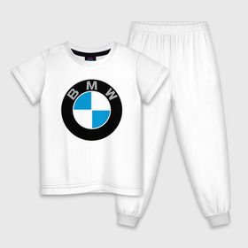 Детская пижама хлопок с принтом BMW в Екатеринбурге, 100% хлопок |  брюки и футболка прямого кроя, без карманов, на брюках мягкая резинка на поясе и по низу штанин
 | bmw | brand | car | germany | logo | speed | беха | бмв | бренд | германия | дрифт | лого | логотип | машина | надпись | парню | скорость | тачка | фирма