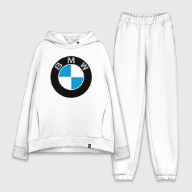 Женский костюм хлопок Oversize с принтом BMW в Екатеринбурге,  |  | bmw | brand | car | germany | logo | speed | беха | бмв | бренд | германия | дрифт | лого | логотип | машина | надпись | парню | скорость | тачка | фирма