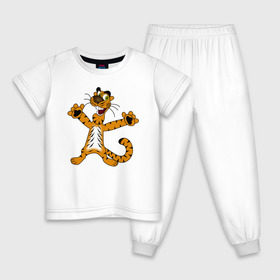 Детская пижама хлопок с принтом Тигренок в Екатеринбурге, 100% хлопок |  брюки и футболка прямого кроя, без карманов, на брюках мягкая резинка на поясе и по низу штанин
 | cat | tiger | животные | кот | котик | котятки | кошак | кошка | моська | рисунок | тигр | тигренок