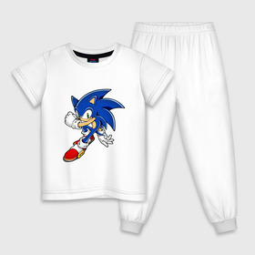 Детская пижама хлопок с принтом Sonic в Екатеринбурге, 100% хлопок |  брюки и футболка прямого кроя, без карманов, на брюках мягкая резинка на поясе и по низу штанин
 | доктор эггман | ёж соник | соник | соник в кино