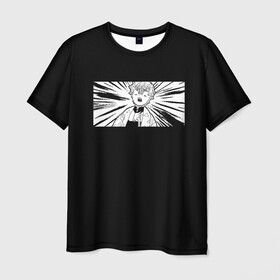 Мужская футболка 3D с принтом Demon Slayer, Zenitsu в Екатеринбурге, 100% полиэфир | прямой крой, круглый вырез горловины, длина до линии бедер | Тематика изображения на принте: agatsuma | anime | demon hunter | demon slayer | kimetsu no yaiba | manga | zenitsu | агацума | аниме | зеницу | клинок рассекающий демонов | манга
