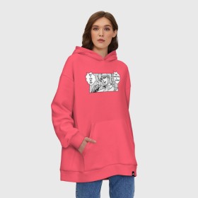 Худи SuperOversize хлопок с принтом Dio, Jojo Bizarre Adventure в Екатеринбурге, 70% хлопок, 30% полиэстер, мягкий начес внутри | карман-кенгуру, эластичная резинка на манжетах и по нижней кромке, двухслойный капюшон
 | anime | dio | it was me dio | jojo | jojo bizarre adventure | manga | meme | аниме | брандо | дио | манга | невероятные приключения джоджо