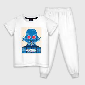 Детская пижама хлопок с принтом Sonic в Екатеринбурге, 100% хлопок |  брюки и футболка прямого кроя, без карманов, на брюках мягкая резинка на поясе и по низу штанин
 | game | poster | sega | sonic | игра | постер | сега | соник