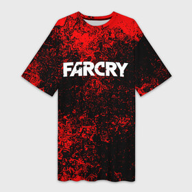 Платье-футболка 3D с принтом FARCRY в Екатеринбурге,  |  | far cry | far cry 5 | far cry new dawn | far cry primal | farcry | fc 5 | fc5 | game | new dawn | primal | игры | постапокалипсис | фар край | фар край 5