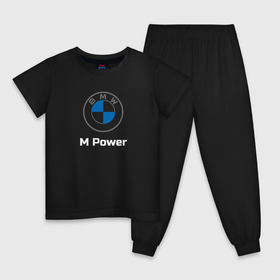 Детская пижама хлопок с принтом BMW M Power в Екатеринбурге, 100% хлопок |  брюки и футболка прямого кроя, без карманов, на брюках мягкая резинка на поясе и по низу штанин
 | baern | bmw | club | drive | m | m2 | m3 | m5 | power | x5 | бмв | бумер | драйв | клуб | логотип | новая | новое лого | новый | эмблема
