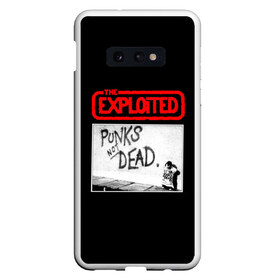 Чехол для Samsung S10E с принтом Punks Not Dead в Екатеринбурге, Силикон | Область печати: задняя сторона чехла, без боковых панелей | Тематика изображения на принте: art | punk | punks not dead | rock | sons of anarchy | анархия | арт | группа | егор летов | логотип | музыка | надпись | панк | панк рок | прикольная | рок | свобода | хаос