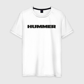 Мужская футболка хлопок с принтом Hammer в Екатеринбурге, 100% хлопок | прямой крой, круглый вырез горловины, длина до линии бедер, слегка спущенное плечо. | auto | h1 | h2 | hammer | hmmwv | авто | автомобиль | ам | машина | хамер | хаммер