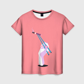 Женская футболка 3D с принтом Не киряй  в Екатеринбурге, 100% полиэфир ( синтетическое хлопкоподобное полотно) | прямой крой, круглый вырез горловины, длина до линии бедер | mukka | кисть | мукка | не киряй | не кури | палочки | рука | суши | три дня дождя