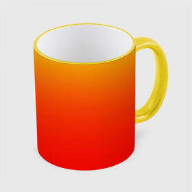 Кружка с полной запечаткой с принтом Оранж в Екатеринбурге, керамика | ёмкость 330 мл | orange | желто красный | кислотный | красно желтый | оранж | переход | текстуры | яркий