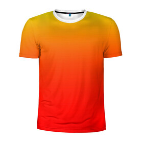 Мужская футболка 3D спортивная с принтом Оранж в Екатеринбурге, 100% полиэстер с улучшенными характеристиками | приталенный силуэт, круглая горловина, широкие плечи, сужается к линии бедра | orange | желто красный | кислотный | красно желтый | оранж | переход | текстуры | яркий