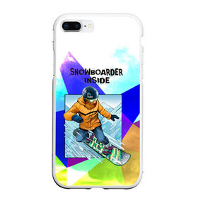 Чехол для iPhone 7Plus/8 Plus матовый с принтом Сноуборд в Екатеринбурге, Силикон | Область печати: задняя сторона чехла, без боковых панелей | snowboard | активный отдых | бородач | горы | доска | снег | сноуборд | сноубордист