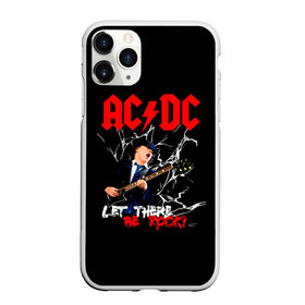 Чехол для iPhone 11 Pro Max матовый с принтом AC DC let there be rock! в Екатеринбурге, Силикон |  | Тематика изображения на принте: ac dc | acdc | acdc ас дс | angus | back in black | highway to hell | mckinnon | young | австралийская | ангус янг | ас дс | асдс | блюз | в форме | гитара | группа | крис слэйд | метал | молния | музыка | п | певец | рок | рок н ролл