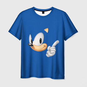 Мужская футболка 3D с принтом Sonic в Екатеринбурге, 100% полиэфир | прямой крой, круглый вырез горловины, длина до линии бедер | hedgehog | sega | еж | ежик | сега | соник