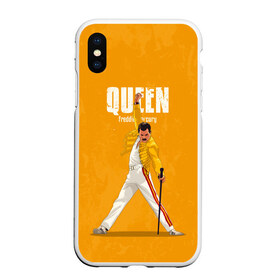 Чехол для iPhone XS Max матовый с принтом Queen в Екатеринбурге, Силикон | Область печати: задняя сторона чехла, без боковых панелей | freddie mercury | queen | quen | the show must go on | we are the champions | богемская рапсодия | глэм | группа | квин | королева | куин | меркури | меркьюри | музыкант | мэркури | певец | песня | поп | рок | фаррух булсара | фредди