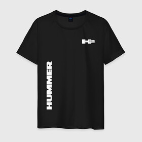 Мужская футболка хлопок с принтом Hammer H2 в Екатеринбурге, 100% хлопок | прямой крой, круглый вырез горловины, длина до линии бедер, слегка спущенное плечо. | auto | h1 | h2 | hammer | hmmwv | авто | автомобиль | ам | машина | хамер | хаммер