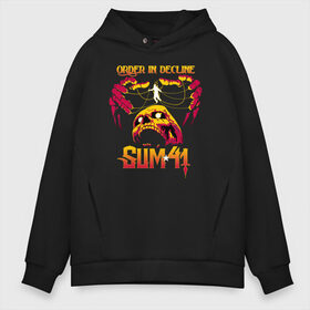 Мужское худи Oversize хлопок с принтом Sum 41 Order In Decline в Екатеринбурге, френч-терри — 70% хлопок, 30% полиэстер. Мягкий теплый начес внутри —100% хлопок | боковые карманы, эластичные манжеты и нижняя кромка, капюшон на магнитной кнопке | Тематика изображения на принте: order in decline | punk | punk rock | rock | sum 41 | sum41 | марк спиколак | панк рок | поп панк | рок | рок группа | сам фоти уан