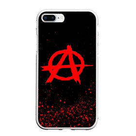 Чехол для iPhone 7Plus/8 Plus матовый с принтом АНАРХИЯ в Екатеринбурге, Силикон | Область печати: задняя сторона чехла, без боковых панелей | anarchy | riot | rock | анархия | бунт | знаки | музыка | панки | рок | символ