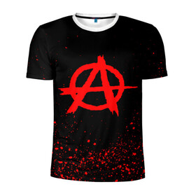 Мужская футболка 3D спортивная с принтом АНАРХИЯ | ANARCHY в Екатеринбурге, 100% полиэстер с улучшенными характеристиками | приталенный силуэт, круглая горловина, широкие плечи, сужается к линии бедра | anarchy | riot | rock | анархия | бунт | знаки | музыка | панки | рок | символ