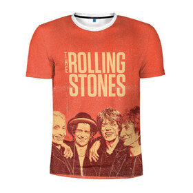 Мужская футболка 3D спортивная с принтом The Rolling Stones в Екатеринбурге, 100% полиэстер с улучшенными характеристиками | приталенный силуэт, круглая горловина, широкие плечи, сужается к линии бедра | Тематика изображения на принте: mick jagger | music | rock | rolling stones | музыка | рок