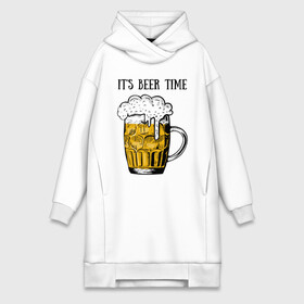 Платье-худи хлопок с принтом Its beer time в Екатеринбурге,  |  | beer | beer time | its beer time | надпись