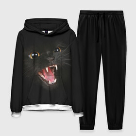 Мужской костюм 3D (с толстовкой) с принтом Злой Котик в Екатеринбурге,  |  | Тематика изображения на принте: angry | animal | animals | beast | black | cat | kitten | британец | британка | животное | животные | зверек | зверь | злая | злой | кот | котейка | котенок | котэ | кошка | кошки | черная
