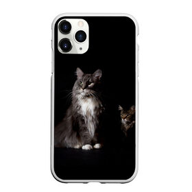 Чехол для iPhone 11 Pro Max матовый с принтом Котики в Екатеринбурге, Силикон |  | Тематика изображения на принте: animal | animals | beast | black | cat | kitten | животное | животные | зверек | зверь | кот | котейка | котенок | котики | котэ | кошка | кошки | мейн кун | черная