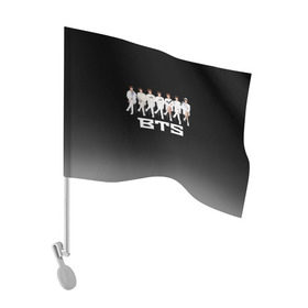 Флаг для автомобиля с принтом BTS в Екатеринбурге, 100% полиэстер | Размер: 30*21 см | bangtanboys | blackpink | bts | btsarmy | jhope | jimin | jin | jungkook | kimtaehyung | kpop | suga | taehyung | бтс | кпоп