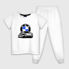 Детская пижама хлопок с принтом BMW (JDM) в Екатеринбурге, 100% хлопок |  брюки и футболка прямого кроя, без карманов, на брюках мягкая резинка на поясе и по низу штанин
 | Тематика изображения на принте: bmw | bmw performance | m | motorsport | performance | бмв | бэха | моторспорт