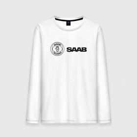 Мужской лонгслив хлопок с принтом Saab Black Logo в Екатеринбурге, 100% хлопок |  | Тематика изображения на принте: auto | saab | scania | авто | автомобиль | ам | машина | сааб