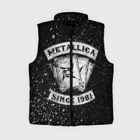 Женский жилет утепленный 3D с принтом Metallica в Екатеринбурге,  |  | album | black | concert | heavy | kirk | metal | metallica | music | rock | tolls | джеймс хэтфилд | кирк хэмметт | клифф бёртон | ларс ульрих | метал | металлика | трэш