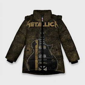 Зимняя куртка для девочек 3D с принтом Metallica в Екатеринбурге, ткань верха — 100% полиэстер; подклад — 100% полиэстер, утеплитель — 100% полиэстер. | длина ниже бедра, удлиненная спинка, воротник стойка и отстегивающийся капюшон. Есть боковые карманы с листочкой на кнопках, утяжки по низу изделия и внутренний карман на молнии. 

Предусмотрены светоотражающий принт на спинке, радужный светоотражающий элемент на пуллере молнии и на резинке для утяжки. | album | black | concert | heavy | kirk | metal | metallica | music | rock | tolls | джеймс хэтфилд | кирк хэмметт | клифф бёртон | ларс ульрих | метал | металлика | трэш
