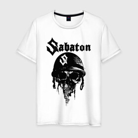 Мужская футболка хлопок с принтом Sabaton в Екатеринбурге, 100% хлопок | прямой крой, круглый вырез горловины, длина до линии бедер, слегка спущенное плечо. | battle | panzerkampf | primo victoria | sabaton | the art of war | the great war | атака мертвецов | бисмарк | броден | войны | группа | йоаким | латный ботинок | метал | ночные ведьмы | пауэр | рок | рыцарские доспехи | сабатон