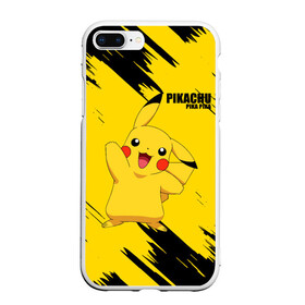 Чехол для iPhone 7Plus/8 Plus матовый с принтом PIKACHU PIKA PIKA в Екатеринбурге, Силикон | Область печати: задняя сторона чехла, без боковых панелей | pika | pikachu | pokemons | аниме | детектив пикачу | пика | пикачу | покемон