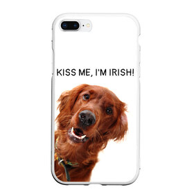 Чехол для iPhone 7Plus/8 Plus матовый с принтом Ирландский сеттер в Екатеринбурге, Силикон | Область печати: задняя сторона чехла, без боковых панелей | irish | kiss me | kiss me im irish | ирландец | ирландия | ирландский | ирландский сеттер | красный сеттер | поцелуй меня я ирландец | рыжий сеттер | сеттер