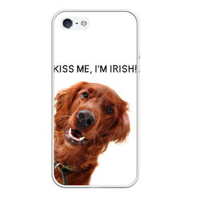 Чехол для iPhone 5/5S матовый с принтом Ирландский сеттер в Екатеринбурге, Силикон | Область печати: задняя сторона чехла, без боковых панелей | irish | kiss me | kiss me im irish | ирландец | ирландия | ирландский | ирландский сеттер | красный сеттер | поцелуй меня я ирландец | рыжий сеттер | сеттер