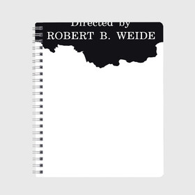 Тетрадь с принтом Россия (Directed by Robert B) в Екатеринбурге, 100% бумага | 48 листов, плотность листов — 60 г/м2, плотность картонной обложки — 250 г/м2. Листы скреплены сбоку удобной пружинной спиралью. Уголки страниц и обложки скругленные. Цвет линий — светло-серый
 | directed by robert b. weide | интернет | мем | роберт б. уайд | россия | титры