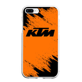 Чехол для iPhone 7Plus/8 Plus матовый с принтом KTM в Екатеринбурге, Силикон | Область печати: задняя сторона чехла, без боковых панелей | enduro | ktm | moto | motocycle | sportmotorcycle | ктм | мото | мотоспорт