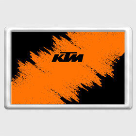 Магнит 45*70 с принтом KTM в Екатеринбурге, Пластик | Размер: 78*52 мм; Размер печати: 70*45 | enduro | ktm | moto | motocycle | sportmotorcycle | ктм | мото | мотоспорт