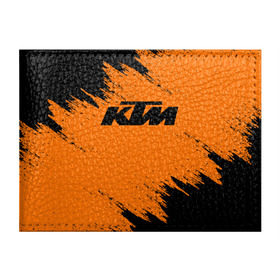 Обложка для студенческого билета с принтом KTM в Екатеринбурге, натуральная кожа | Размер: 11*8 см; Печать на всей внешней стороне | Тематика изображения на принте: enduro | ktm | moto | motocycle | sportmotorcycle | ктм | мото | мотоспорт