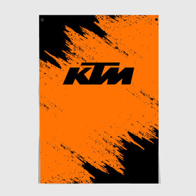 Постер с принтом KTM в Екатеринбурге, 100% бумага
 | бумага, плотность 150 мг. Матовая, но за счет высокого коэффициента гладкости имеет небольшой блеск и дает на свету блики, но в отличии от глянцевой бумаги не покрыта лаком | enduro | ktm | moto | motocycle | sportmotorcycle | ктм | мото | мотоспорт