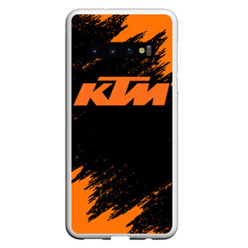 Чехол для Samsung Galaxy S10 с принтом KTM в Екатеринбурге, Силикон | Область печати: задняя сторона чехла, без боковых панелей | enduro | ktm | moto | moto sport | motocycle | sportmotorcycle | ктм | мото | мото спорт | мотоспорт | спорт мото